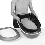 Bandeja Berto XL con Separación, 47 × 26 × 69 cm, Antracita-Blanco