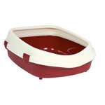Bandeja Higiénica Primo con borde, 56 x 25 x 71 cm, Burdeos-Crema