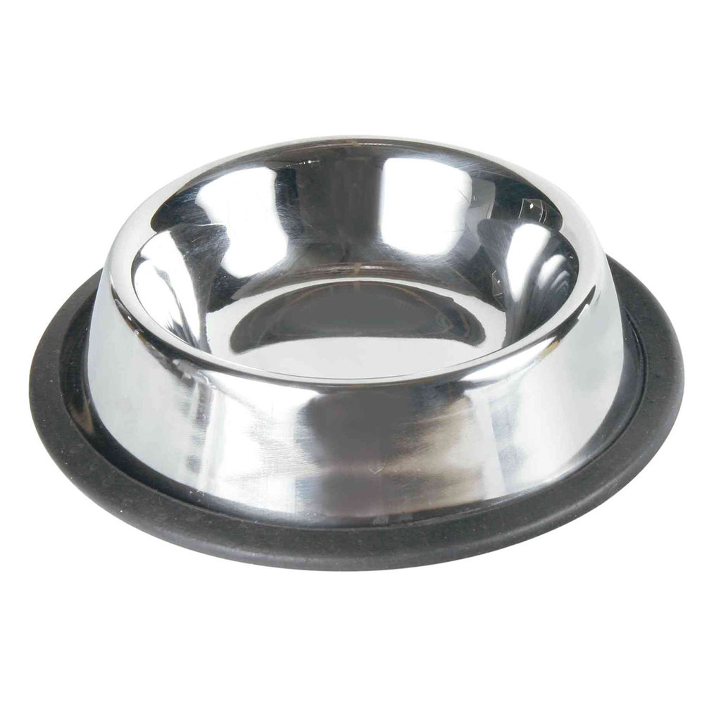 Cat bowl, stainless steel, rubber base ring, 0.2 l/ø 15 cm