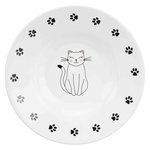 Ceramic bowl for short-nosed breeds, 0.2 l/ø 15 cm, white