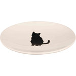 Comedero Cerámico Gatos, 18 x 15 cm, Blanco