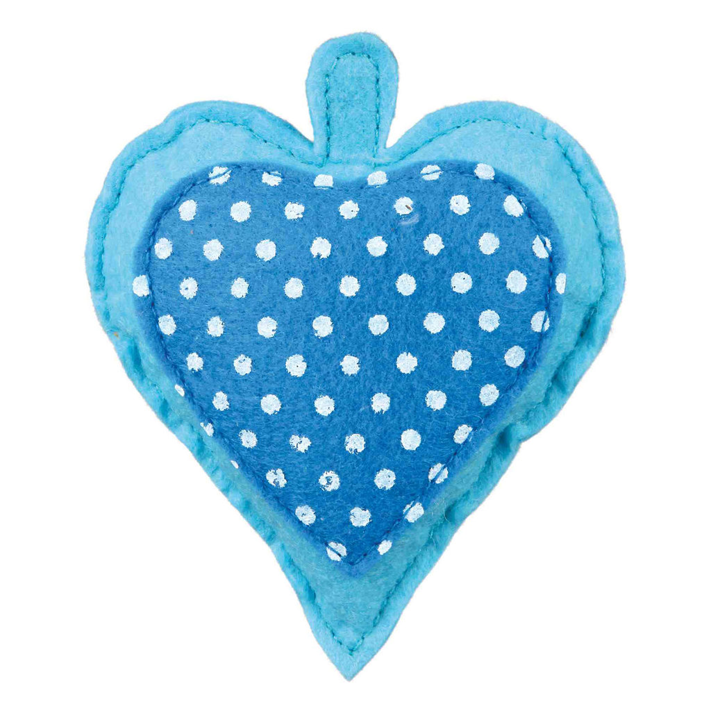 Felt heart with valerian filling, 11 cm