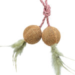 2 Pelotas Yute rellenas Catnip, con cuerda ø4.5 cm