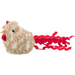 Gallina Blanca con Catnip y Sonido, Peluche, 8 cm