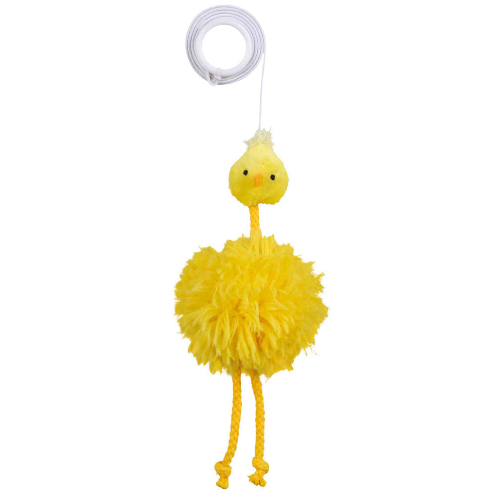 Chicken on an elastic band, plush, 20 cm