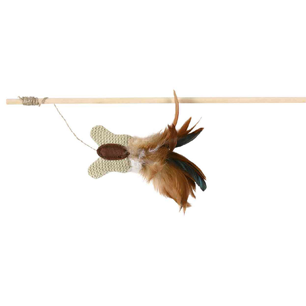 Varita Juego, Mariposa con plumas, Catnip, 45 cm