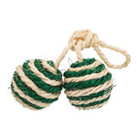 2 balls on a rope, sisal, ø 4.5 cm