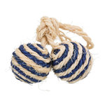 2 balls on a rope, sisal, ø 4.5 cm