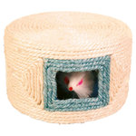 Tambor cuerda Sisal, con 3 ratones, ø16 x 10 cm