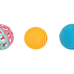 3 Pelotas Juego con Cascabel, ø 4 cm