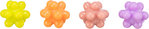 4 Pelotas Caucho, multiformas ø3.5 cm, Multicolor