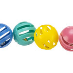 4 Pelotas sonajero, Plástico, ø4 cm, Multicolor