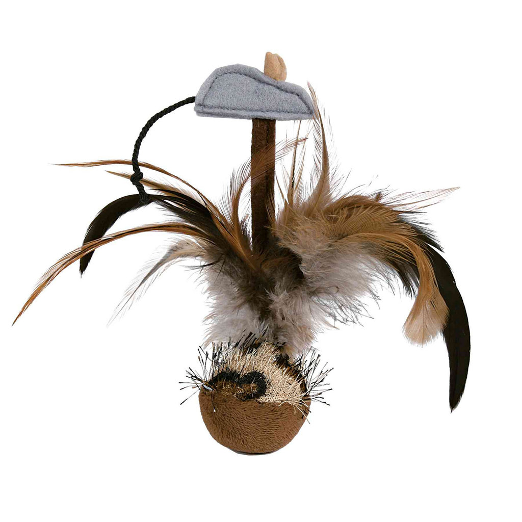 Bola con pluma y sonido, 15 cm