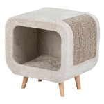 Alicia cuddly cave with beechwood feet, 48 × 48 × 38 cm, light grey/mottled grey