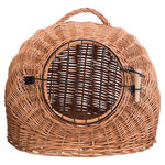 Wicker cave with bars, ø 45 cm, brown