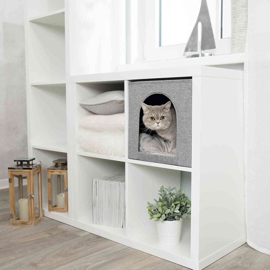 Ella cuddly cave for shelf, 33 cm, grey