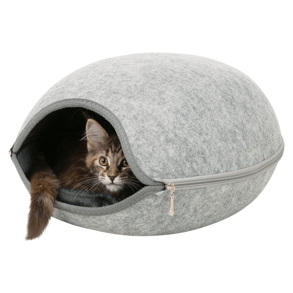 Cueva Suave Luna, Fieltro, 40 × 24 × 46 cm, Gris claro