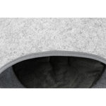 Cueva Suave Luna, Fieltro, 58×39×54 cm, Gris claro