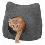 Cueva Suave Cat, Fieltro, 38 × 35 × 37 cm, Gris oscuro