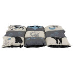 Patchwork blanket Cat, 55 × 45 cm, grey/light blue
