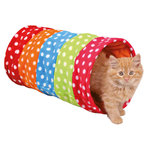 Playing tunnel, fleece, ø 25 × 50 cm, multi coloured