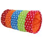 Playing tunnel, fleece, ø 25 × 50 cm, multi coloured