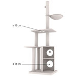 Maqueda scratching post, 192 cm, black/natural