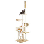 Poste Rascador Zaragoza, Suelo-Techo, 220-260 cm, Beige