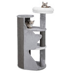 Poste Rascador Adele, 120 cm, Gris-Blanco-Gris