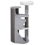 Poste Rascador Adele, 120 cm, Gris-Blanco-Gris