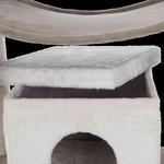 Árbol para Gatos con Hamaca, 158 cm, Marrón caro-Crema