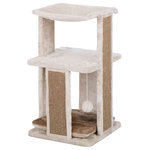 Poste rascador Eugen, 67 cm, Gris topo claro-Marrón
