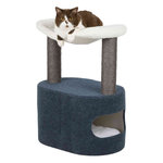 Poste Rascador Meo, 72 cm, Azul-Blanco