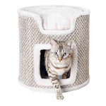 Ria Cat Tower, 37 cm, light grey/natural