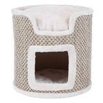 Ria Cat Tower, 37 cm, light grey/natural