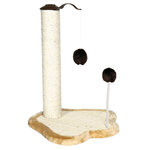 Huella Rascadora con Poste, 50 cm, Beige-Marrón