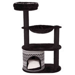 Poste Rascador Giada, 112 cm, Negro-Blanco