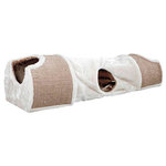 Scratching tunnel, 110 × 30 × 38 cm, light grey/brown/taupe