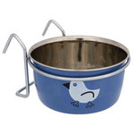 Comedero Acero Inox con gancho y Diseños, 350 ml/ø10 cm