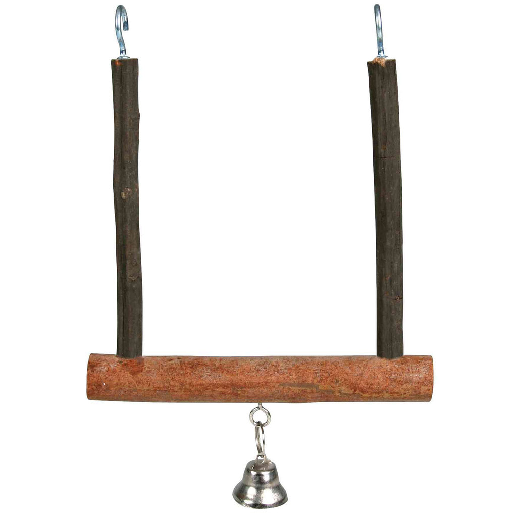 Natural Living swinging trapeze with bell, 12 × 15 cm