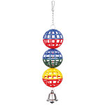 3 Pelotas jaula con Cadena y Campana, 16 cm