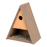 Bird feeder and nest box, 25 × 30 × 17 cm, brown