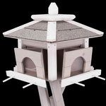 Comedero Natura con pie, 46 × 35 × 46 cm/1.35 m, Gris