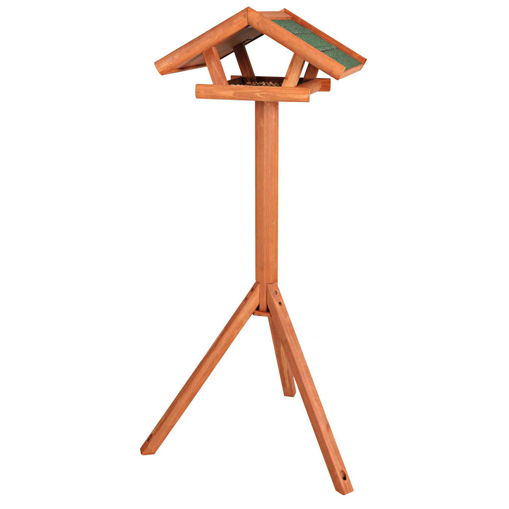 natura bird feeder with stand, 46 × 22 × 44 cm/1.15 m, brown