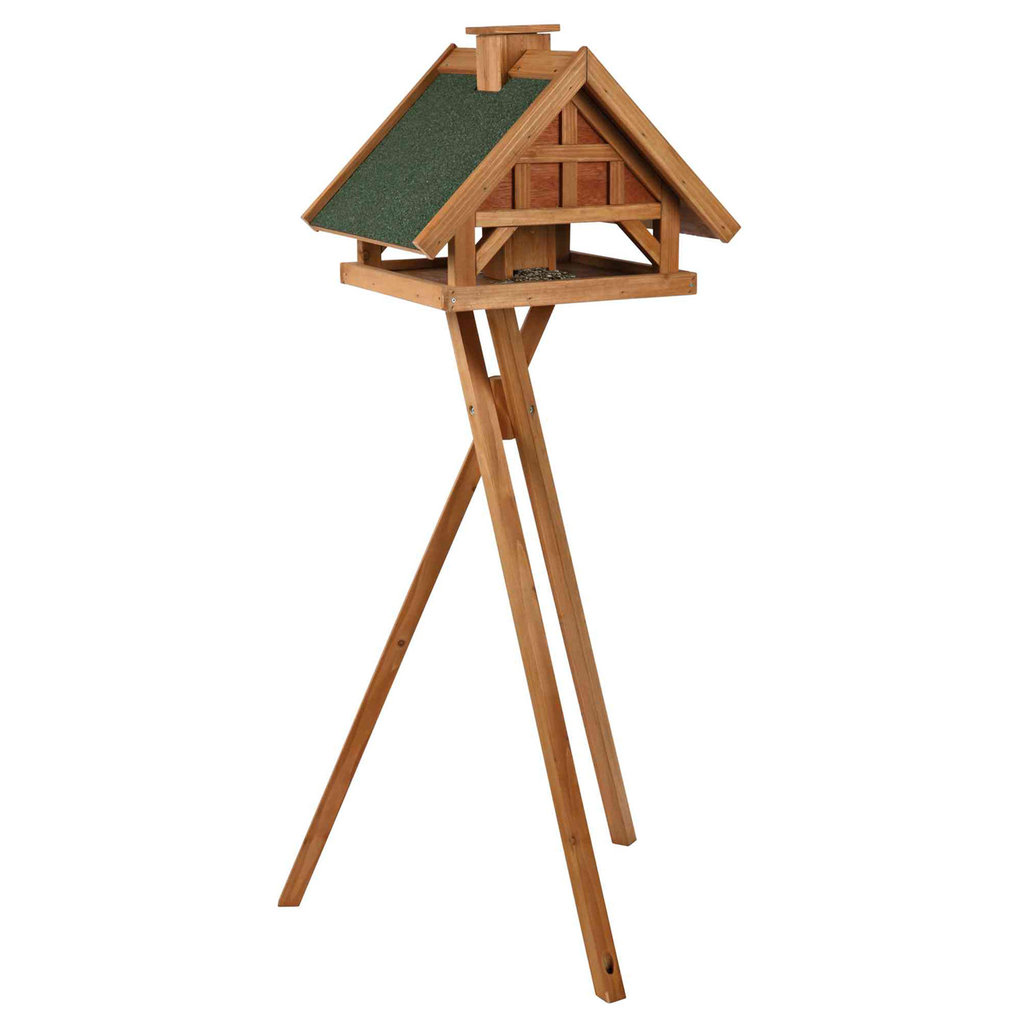 Comedero Pájaro Natura, Colgante, ø 42 × 24 cm, Madera Pino