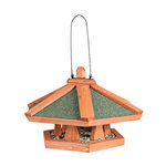 Comedero Pájaro Natura, Colgante, ø 42 × 24 cm, Madera Pino