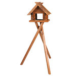 natura bird feeder with stand, 47 × 40 × 36 cm/1.40 m, brown