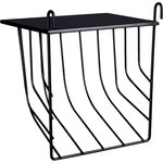Porta Heno para colgar, con tapa, 17 × 18 × 12 cm, Negro