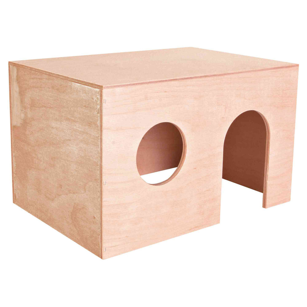Hamster house, wood, 10 × 10 × 11 cm