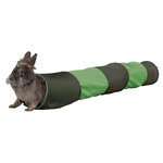 Playing tunnel for rabbits, ø 18 × 130 cm, anthracite/green
